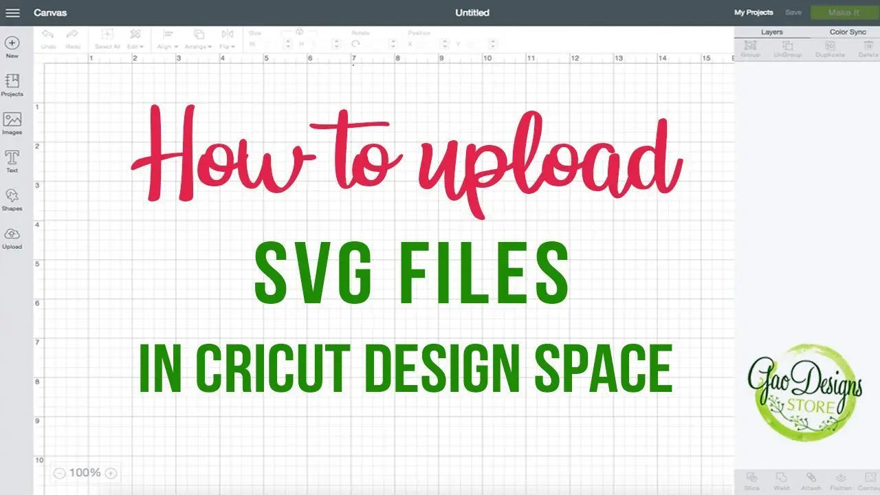 HOW TO UPLOAD A SVG FILE IN CRICUT DESIGN SPACE - GaoDesigns Store