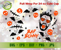 Bad Bunny Halloween Full Wrap Svg, Venti Cup Decal Svg, bad bunny svg, Starbucks full wrap svg, GaoDesigns Store Digital item