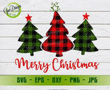 Buffalo Plaid Christmas Tree svg, Merry Christmas svg, Digital Download, Buffalo Plaid Cut file, Red Plaid Christmas svg cut file, GaoDesigns Store Digital item