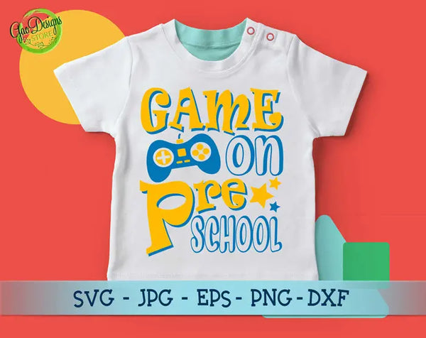 Game on preschool svg Hello preschool png first day of school svg shirt for students svg cricut file GaoDesigns Store Digital item