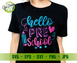 Hello preschool svg cut file preschool shirt back to school svg for students first day of school svg GaoDesigns Store Digital item