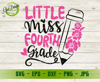Little Miss Fourth grade svg first day of school svg 4th grade shirt svg hello Fourth grade svg cricut GaoDesigns Store Digital item
