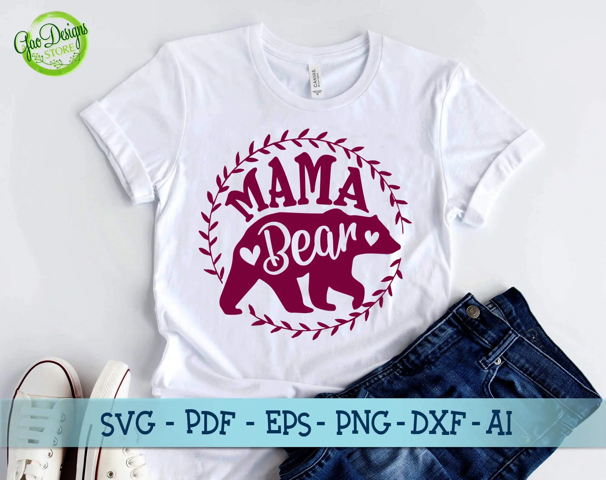 Mama bear svg file for cricut Bear family svg Momma bear design