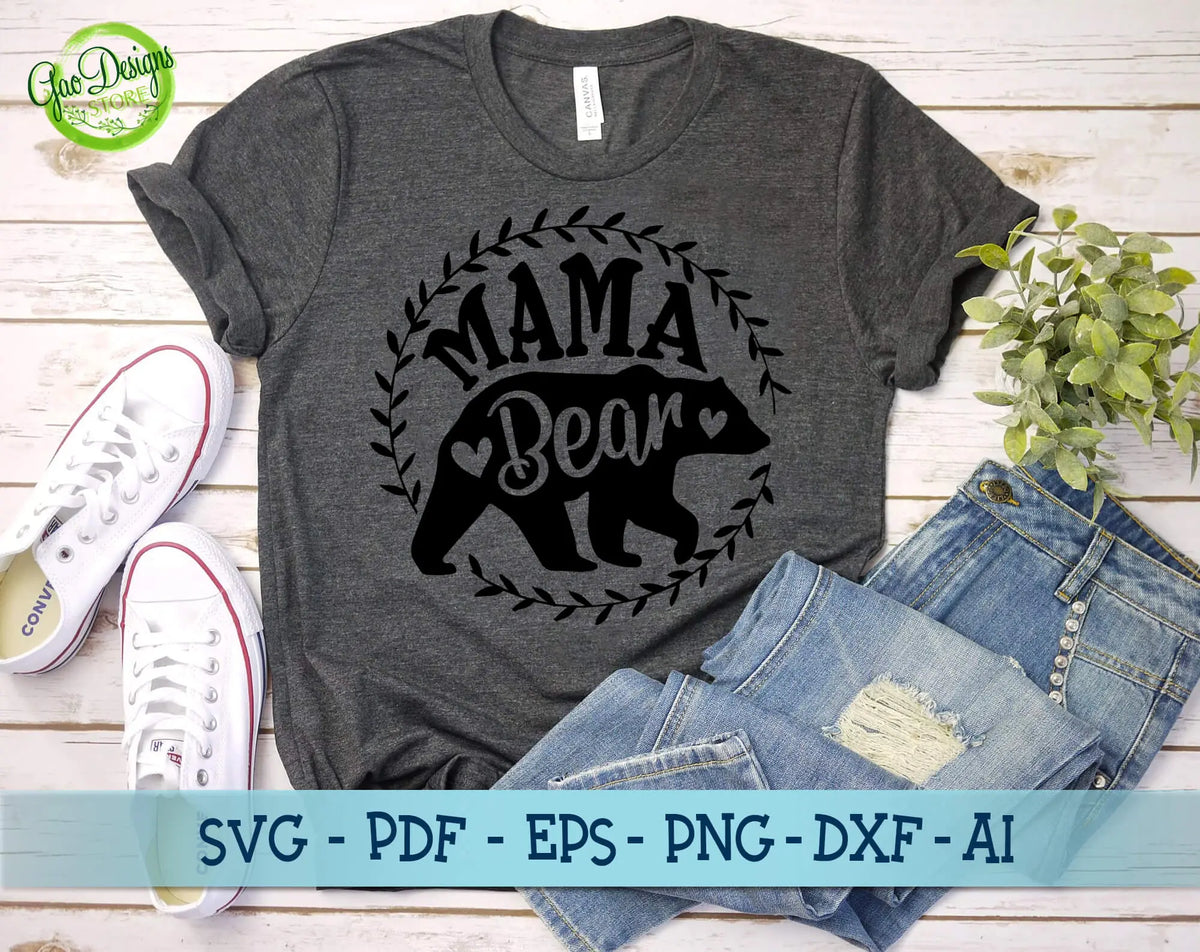 Mama Bear svg, Family Bear, svg, png, eps, dxf, pdf