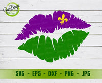 Mardi Gras Lips svg, Fleur De Lis svg dxf png, Fat Tuesday Saints New Orleans svg Louisiana svg GaoDesigns Store Digital item