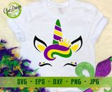 Mardi Gras unicorn svg, Unicorn clipart, Louisiana Mardi Gras svg CriCut Files jpg png dxf Silhouette GaoDesigns Store Digital item