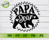 Papa bear svg file for cricut Bear family svg Father's day svg Daddy bear design, bear cutting file GaoDesigns Store Digital item