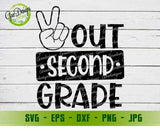 Peace Out Second Grade Svg Last Day of School Svg End of School Svg Kid Peace Outta School Svg GaoDesigns Store Digital item