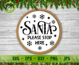 Santa please stop here we have cookies SVG, Santa SVG, Please Santa stop here Sign svg Christmas svg, Christmas sign svg bundle GaoDesigns Store Digital item