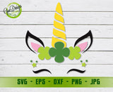 St Patrick's Day unicorn svg, unicorn svg, St Patrick's Day svg, Lucky SVG, shamrock svg, cricut Silhouette cut file svg dxf jpg png GaoDesigns Store Digital item