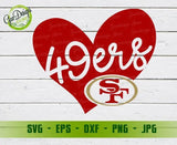 49ers heart svg, San Francisco 49ers svg, San Francisco 49ers clipart, San Francisco 49ers cricut,png dxf eps jpg pdf GaoDesigns Store Digital item