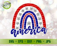4th of July america Rainbow svg, 4th of July Svg, Patriotic Rainbow svg Cricut independence Day Svg GaoDesigns Store Digital item