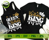 Birthday King matching shirt svg, Couple birthday svg - GaoDesigns Store
