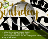 Birthday King matching shirt svg, Couple birthday svg - GaoDesigns Store