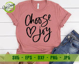 Choose Joy SVG, Inspirational Farmhouse Sign SVG Files Positive cutting file Inspirational quote Good Vibes Hand Lettered Silhouette Cricut Vinyl Shirt GaoDesigns Store Digital item
