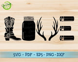 Country Love SVG, Hunting Love png, Mason Jar SVG, Cowboy Boot SVG, hunting shirt svg, country cut files, hunting cut file GaoDesigns Store Digital item