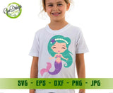 Cute Mermaid Svg, Mermaid Monogram Svg, Mermaid Birthday Girl SVG, Sea Beach SVG Cricut Cut Files GaoDesigns Store Digital item