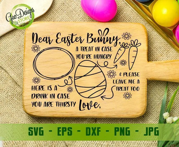 Dear easter bunny tray svg, Easter day svg, Carrots for Bunny Tray, Carrot Plate Tray SVG GaoDesigns Store Digital item
