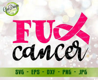 F*ck cancer awareness ribbon svg, Breast Cancer Awareness svg, Breast Cancer SVG cancer svg, cancer awareness svg file for cricut GaoDesigns Store Digital item