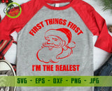 First Things First I'm The Realest Santa svg, Christmas Shirt svg, Funny Christmas Shirts, Holiday Svg, Merry Christmas cut file GaoDesigns Store Digital item