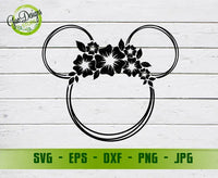 Flower and Garden Minnie SVG, Mickey Ears Svg, Disney shirt svg for cricut Disney lover svg, Disney clipart GaoDesigns Store Digital item