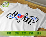 Free Home America heart SVG, 4th of July Svg, Independence Day SVG, Patriotic sign Svg, Veteran Svg GaoDesigns Store Digital item
