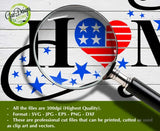 Free Home America heart SVG, 4th of July Svg, Independence Day SVG, Patriotic sign Svg, Veteran Svg GaoDesigns Store Digital item