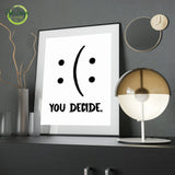 Funny Wall Art, You Decide Print, Funny Quote Poster, Motivational Quote, Funny Wall Printable, Motivational Art, Funny Quote Prints GaoDesigns Store Digital item