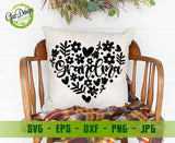 Grandma flower heart svg Nana SVG, Happy Mother's Day Svg, Grandma Heart Svg, Mom Shirt svg, Mom Life Svg, Grandmother svg Mothers Svg Cut Files For Silhouette GaoDesigns Store Digital item