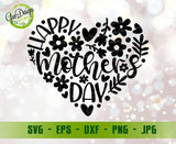 Happy Mother's Day SVG, Mothers Heart flower Svg, Mother Svg, Mom Svg, Mom Life Svg, Grandmother svg Mothers Svg Cut Files For Silhouette GaoDesigns Store Digital item