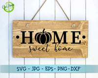 Home Sweet Home svg, Home with pumpkin svg, fall svg designs, fall sign svg, fall farmhouse svg, Pumpkin Wreath SVG GaoDesigns Store Digital item