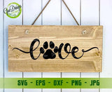 Love with a Paw Print svg, Love with Pawprint svg, Dog Sign svg, Dog Lover svg, Dog svg Files for Cricut GaoDesigns Store Digital item