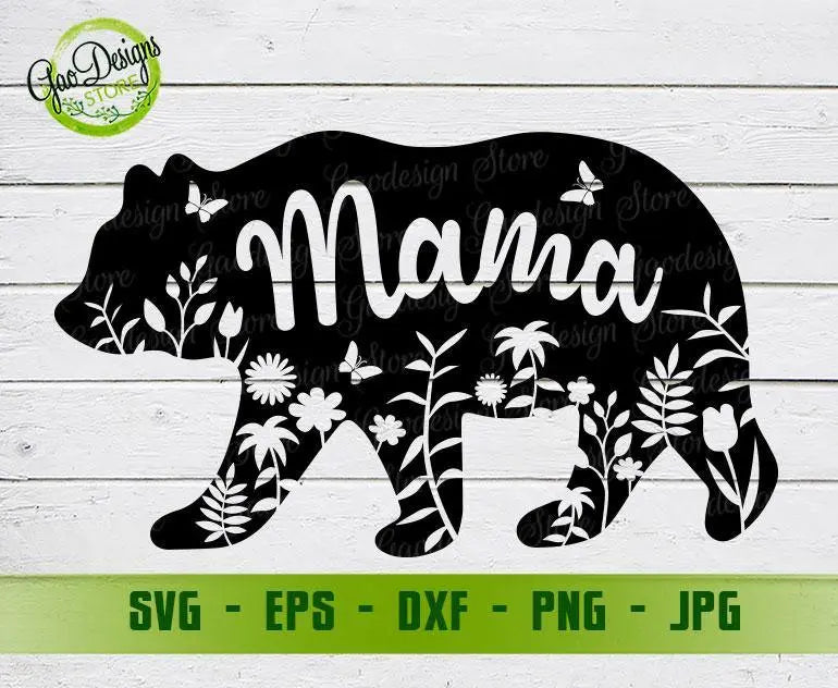 Mama Bear Womens Mama Bear Cute Mama Bear Digital Art by EQ Designs - Pixels