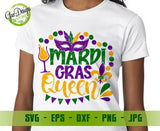 Mardi Gras Queen svg Mardi Gras svg, Fat Tuesday svg, Mardi Gras Shirt, Jester Hat svg, Fleur De Lis svg, Louisiana dxf, eps, png, Cut File GaoDesigns Store Digital item