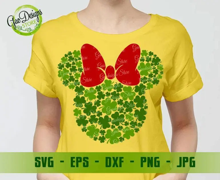 Minnie mouse lucky svg free, st patricks day svg, disney svg