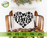 Nana flower heart svg Nana SVG, Heart Svg, Happy Mother's Day Svg, Grandma Svg, Mom Love Svg, Mom Shirt svg, Mom Life Svg, Mothers Svg Cut Files For Silhouette GaoDesigns Store Digital item