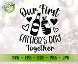 Our First Fathers Day SVG Beer Funny Dad svg New Dad svg matching dad and baby svg New Daddy svg GaoDesigns Store Digital item