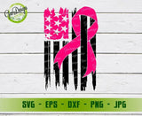 Pink Ribbon USA Flag svg, Breast Cancer svg, Grunge Flag svg, Breast Cancer Awareness svg, dxf, png, Printable, Cut FIle, Cricut, Silhouette GaoDesigns Store Digital item