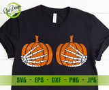 Pumkins skeleton hands boobs svg Free SVG Cut File Skeleton hands svg, Skeleton boob hands svg Halloween Shirt svg GaoDesigns Store Free digital item