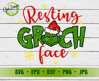 Resting Grinch Face SVG, Grinch chrisrmast svg cut file, The Grinch svg, Merry Christmas svg, Digital Download,  Christmas Cuttable svg for cricut GaoDesigns Store Digital item