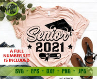 Senior svg, Graduation Day Class of 2021 Silhouette SVG Graduation Cut File Graduation Cutting File Design GaoDesigns Store Digital item