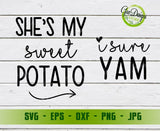 She's My Sweet Potato I Yam Svg, Couple's Shirt SVG cut files, Matching Couples Thanksgiving shirt svg, Perfect couples shirt GaoDesigns Store Digital item