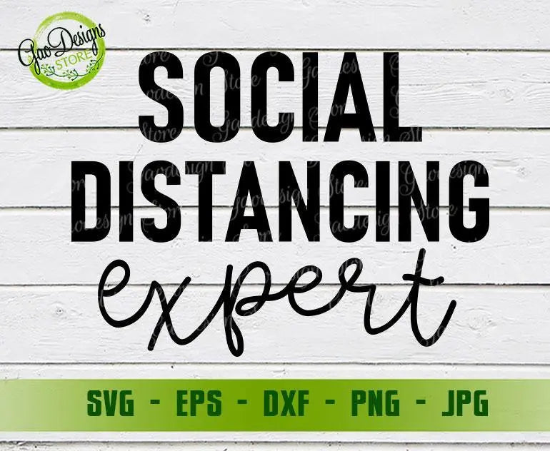 Social Distancing Expert SVG Clipart Social Distancing Expert