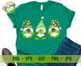 St Patricks Day Gnomes SVG Irish Gnomes with Shamrock Leprechaun Gnome with Clover SVG DXF cutting file GaoDesigns Store Digital item
