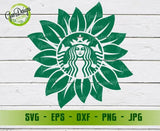 Sunflower Starbucks Coffee SVG file Starbucks coffee Cutfile Custom Starbucks Logo Silhouette Cameo Cricut DIY Instant Download GaoDesigns Store Digital item