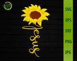 Sunflower with Jesus svg, Sunflower shirt svg, sunflower jesus tee, sunflower design tee, sunflower lover gift, christian cross svg GaoDesigns Store Digital item