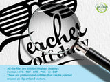 Teacher off duty SVG, Summer vector for cut Teacher design svg, Teacher shirt print, Teacher gift svg, teacher cricut file GaoDesigns Store Digital item