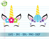 Unicorn bundle svg UNICORN FACE SVG, unicorn head svg files for cricut, unicorn face clipart, unicorn birthday svg, birthday girl svg GaoDesigns Store Digital item
