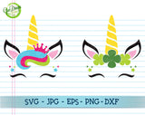 Unicorn bundle svg UNICORN FACE SVG, unicorn head svg files for cricut, unicorn face clipart, unicorn birthday svg, birthday girl svg GaoDesigns Store Digital item