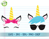 Unicorn bundle svg UNICORN FACE SVG, unicorn head svg files for cricut, unicorn face clipart, unicorn birthday svg, birthday girl svg GaoDesigns Store Digital item